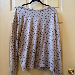 Time and Tru Brown Polka Dot Top